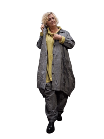 Ballonjas/vest  grijs stonewashed