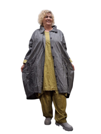 Ballonjas/vest  grijs stonewashed