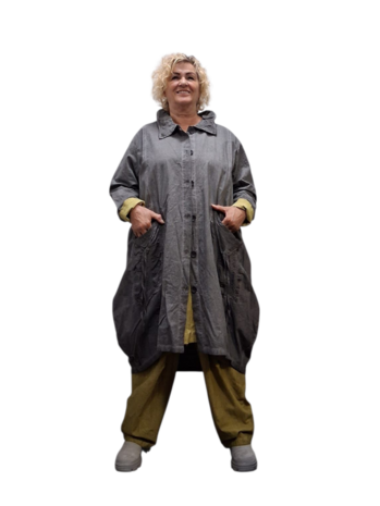 Ballonjas/vest  grijs stonewashed