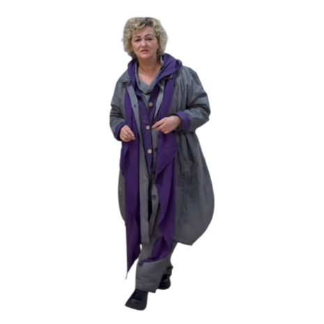 Ballonjas/vest  grijs stonewashed