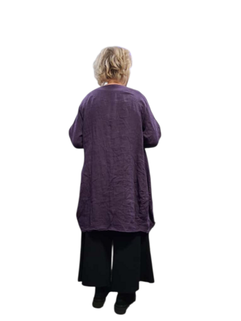 Ballon-tuniek-A-lijn-purple100%-linnen