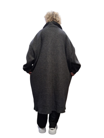 Mantel / jas Laine , effen antraciet