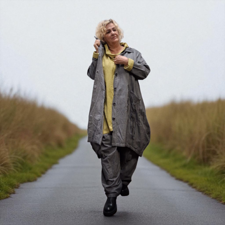 Ballonjas/vest  grijs stonewashed