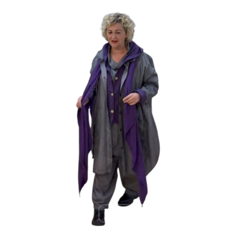 Ballonjas/vest  grijs stonewashed