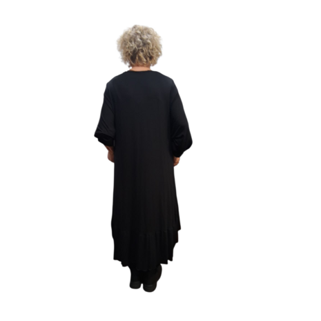 Winterjurk Zima zwart print in A-vorm 