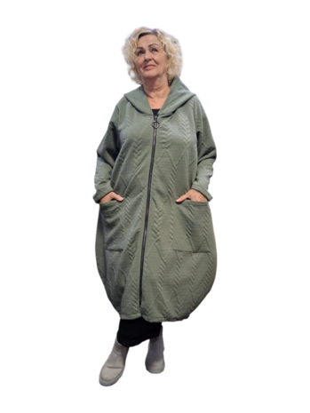 Lange tussen ballonjas groen