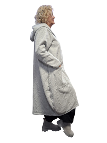 Lange tussen ballonjas grijs