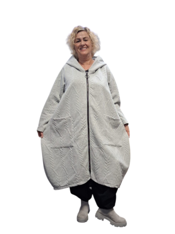 Lange tussen ballonjas grijs