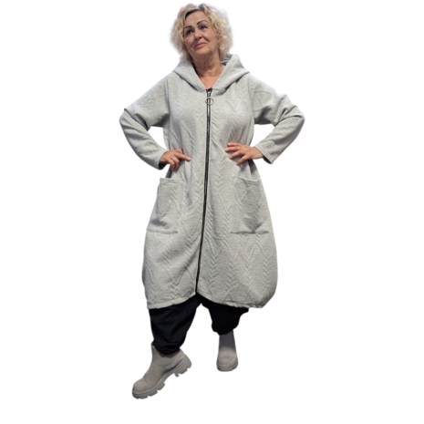 Lange tussen ballonjas grijs