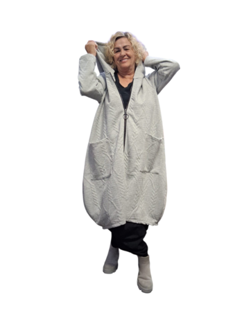 Lange tussen ballonjas grijs