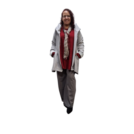 Korte tussenjas grijs met capuchon ribfluweel/corduroy