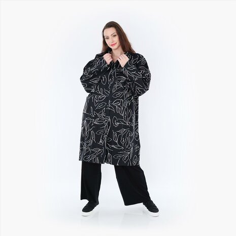 Overgangsjas  Tulip plain  in rechte vorm gemaakt van zachte popeline kwaliteit