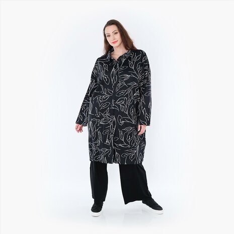 Overgangsjas  Tulip plain  in rechte vorm gemaakt van zachte popeline kwaliteit