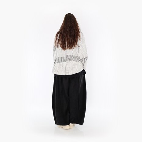 Jas-vest-Frilla-Geribbeld-blauw-ecru