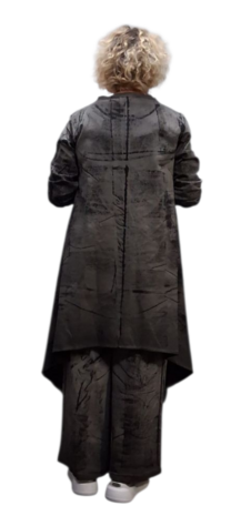 Tweedelig set grijs met print