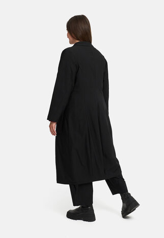 Kekoo 'Calina' Mantel van parachute, met voering, A-lijn zwart