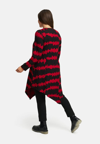 Kort jurkje Mirella zwart/rood