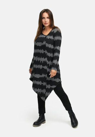 Kort jurkje Mirella zwart/grijs
