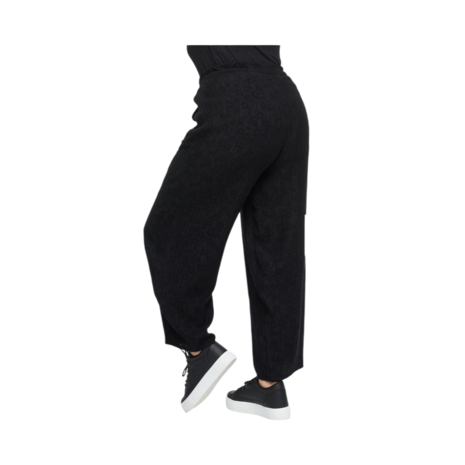 Wijde broek met structuurpatroon 'Noira'