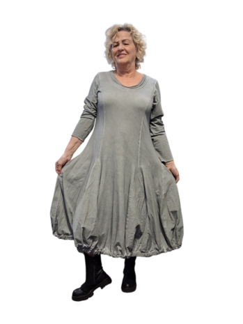 Luuka ballonjurk grijs stonewashed