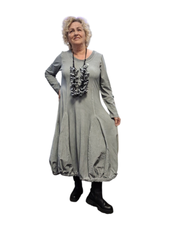 Luuka ballonjurk grijs stonewashed