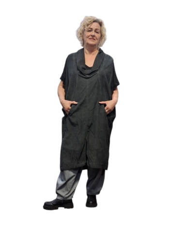 Luuka mouwloze tuniek antraciet 