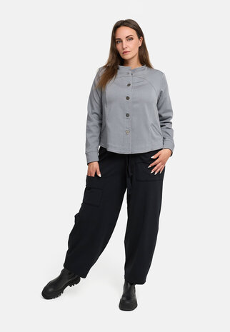 Blousejack Juline grijs denim stretch