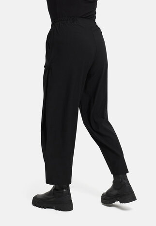 Wijde broek  'Calina' zwart stretch