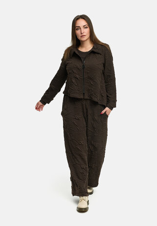 Kekoo jacket bruin asymmetrische zoom