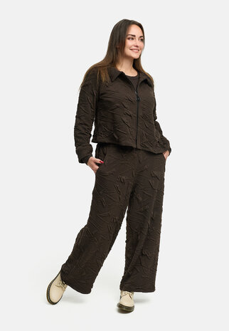 Kekoo jacket bruin asymmetrische zoom