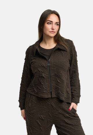 Kekoo jacket bruin asymmetrische zoom