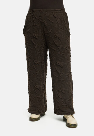 Kekoo broek bruin rekbare taille