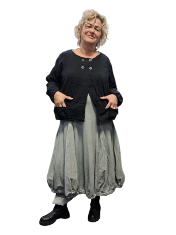 Kort jasje-vest  zwart