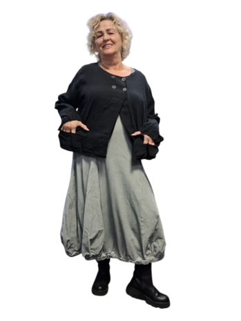 Kort jasje-vest  zwart