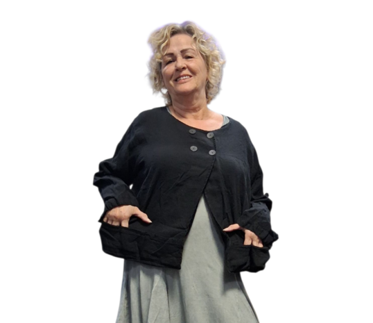 Kort jasje-vest  zwart