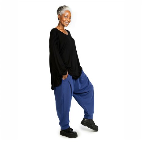 Milano broek, effen blauw