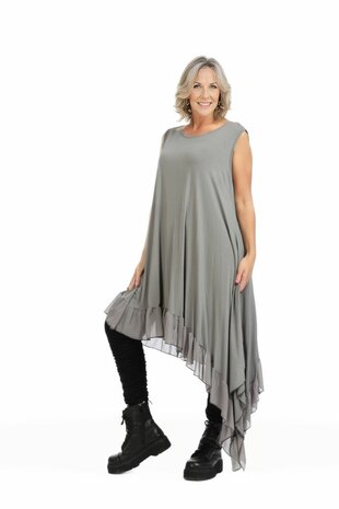 Juliette-tuniek,-met Chiffon inzet grijs