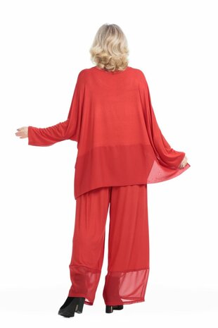 Juliette-broek,-met Chiffon inzet rood