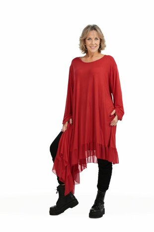 Juliette jurk, effen rood