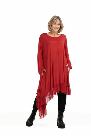 Juliette jurk, effen rood