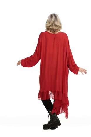 Juliette jurk, effen rood