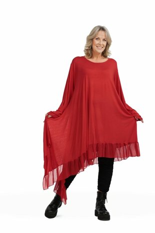 Juliette jurk, effen rood