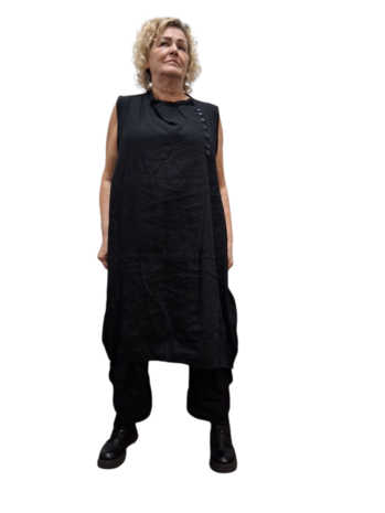 Ballonjurk zwart mouwloos