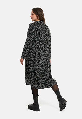 Seriva jurk grijs/zwart