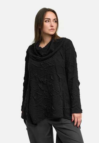 Kekoo tuniek zwart asymmetrische-zoom