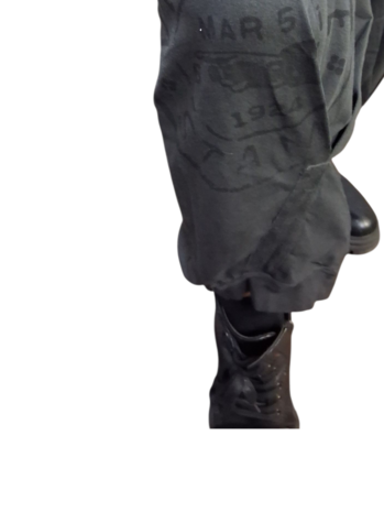 Broek Luuka antraciet met print