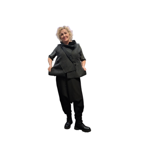 Luuka gilet met asymmetrische sluiting