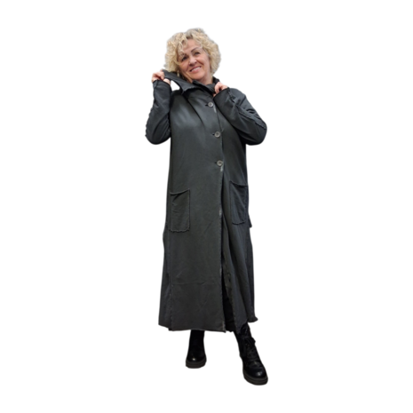 Luuka lange  jas -vest antraciet