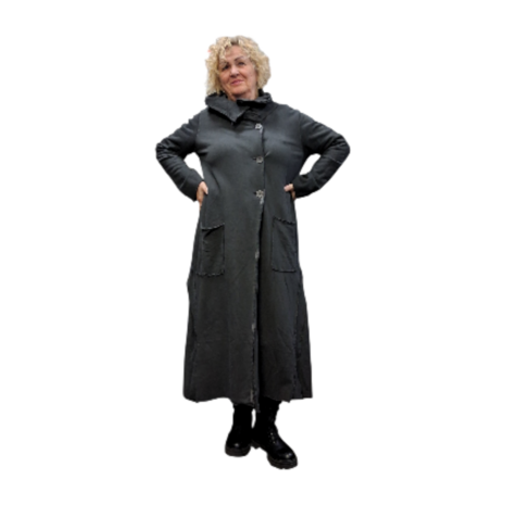 Luuka lange  jas -vest antraciet