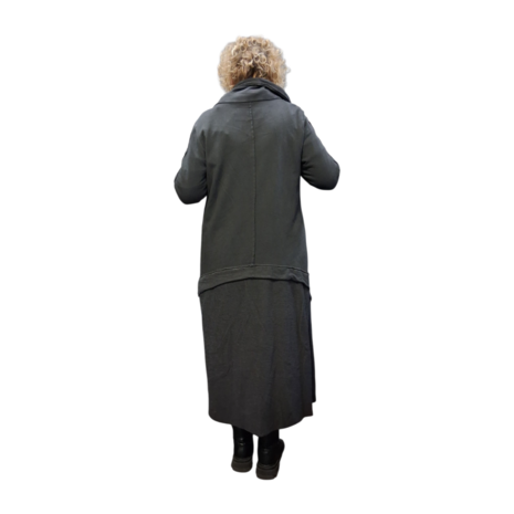 Luuka lange  jas -vest antraciet